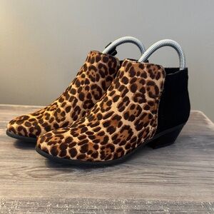 G.H. Bass & Co. Nina leopard Print Ankle Booties